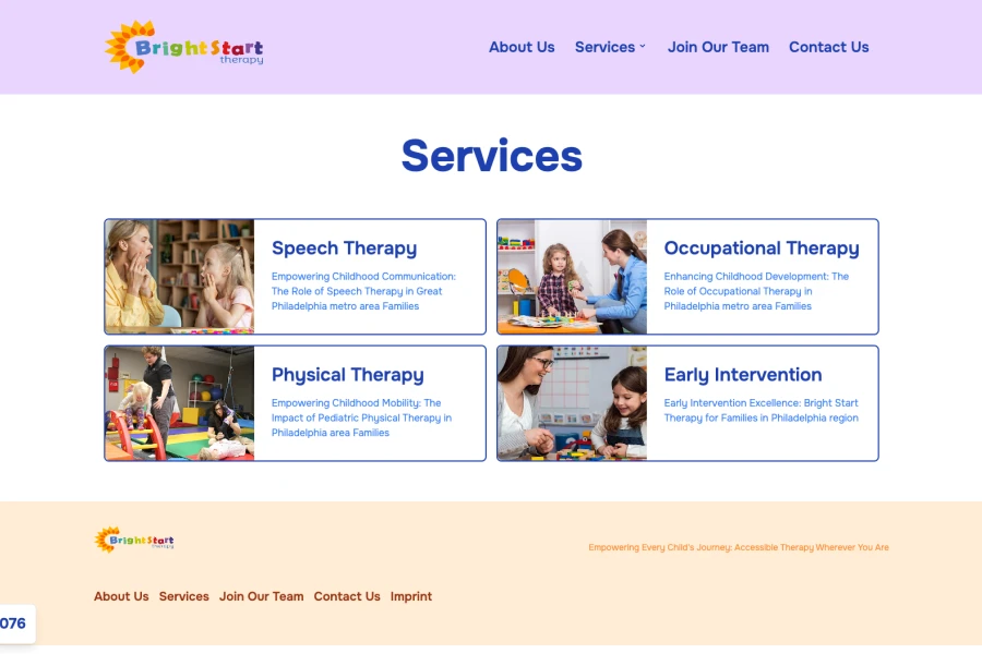 Services page